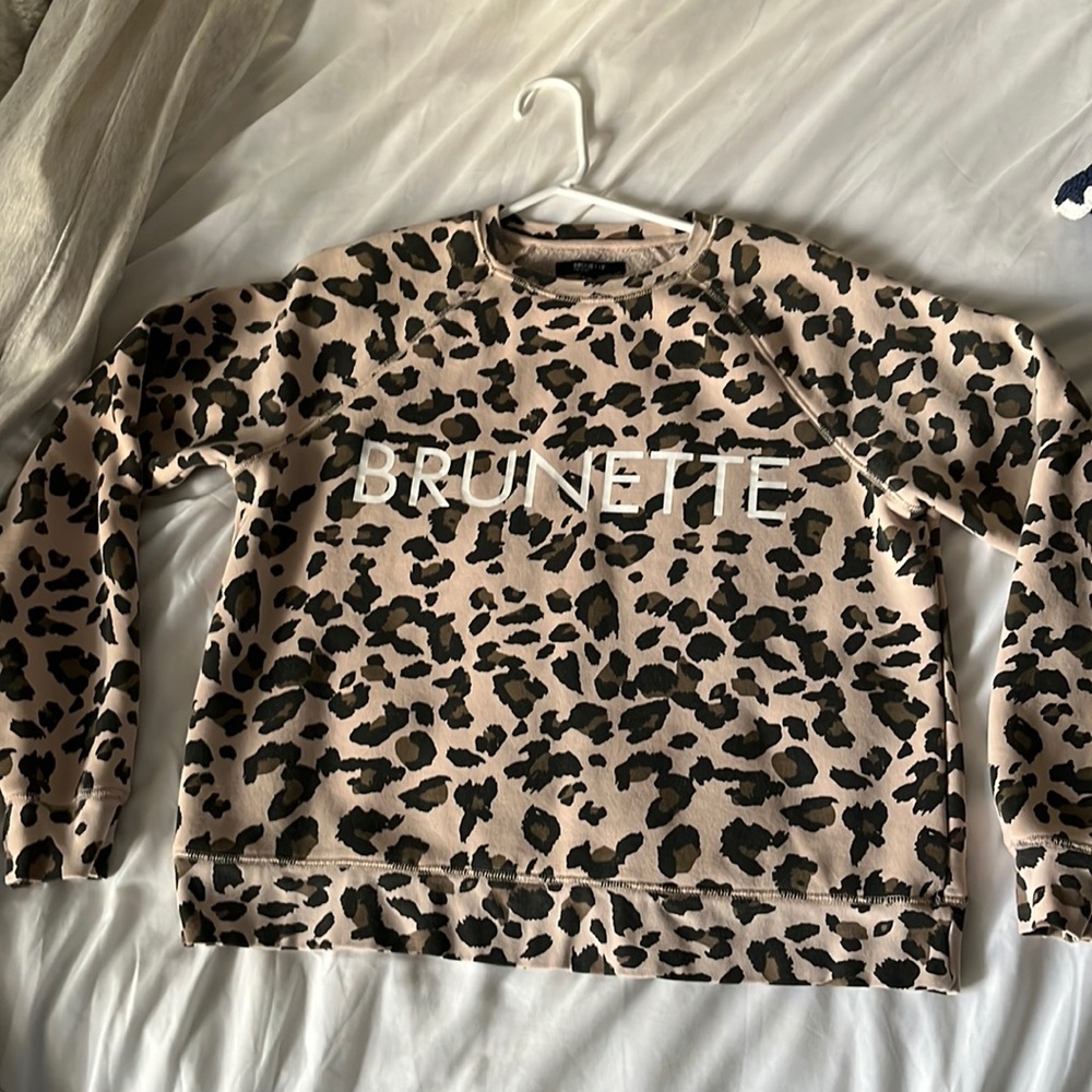 Leopard Print Brunette the Label sweater